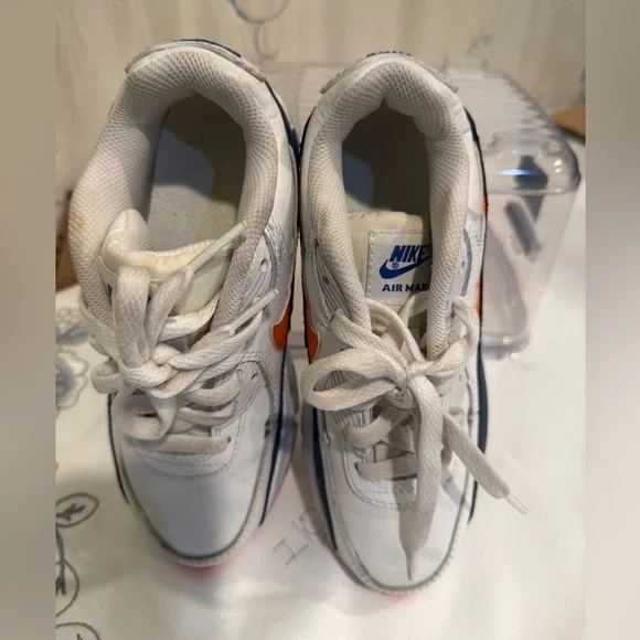 Nike Kids Sneakers - White, Navy, and Orange - Picture 3 of 6